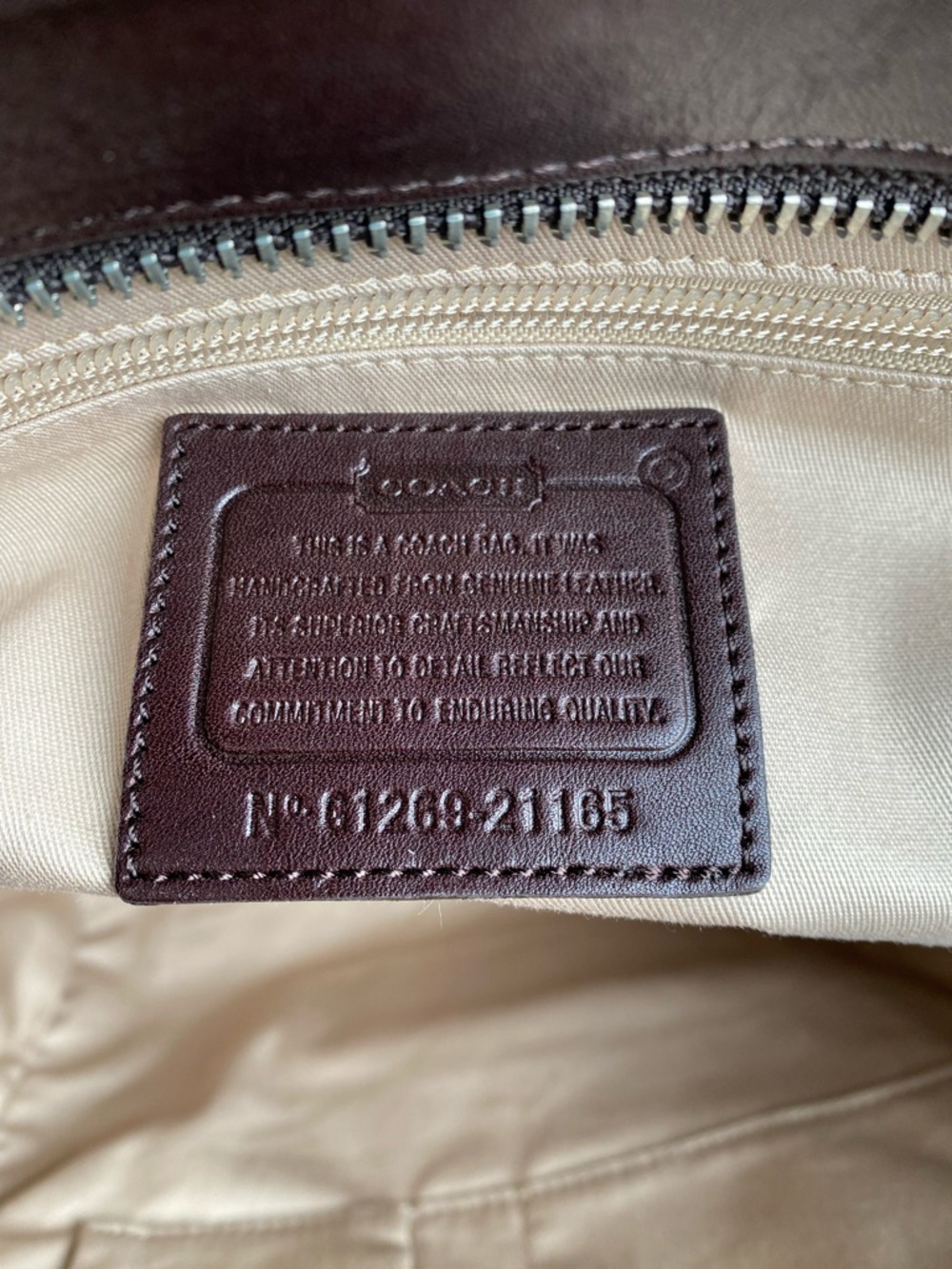 Coach XL Legacy HairCalf Ocelet North South Tote Bag - Picture 16 of 17
